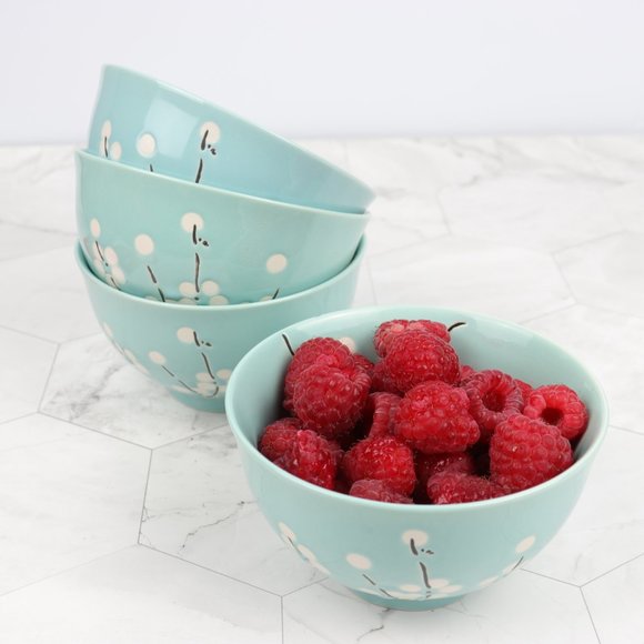 Other - Four Set Stackable Ceramic Bowl Set Dessert 10 oz.